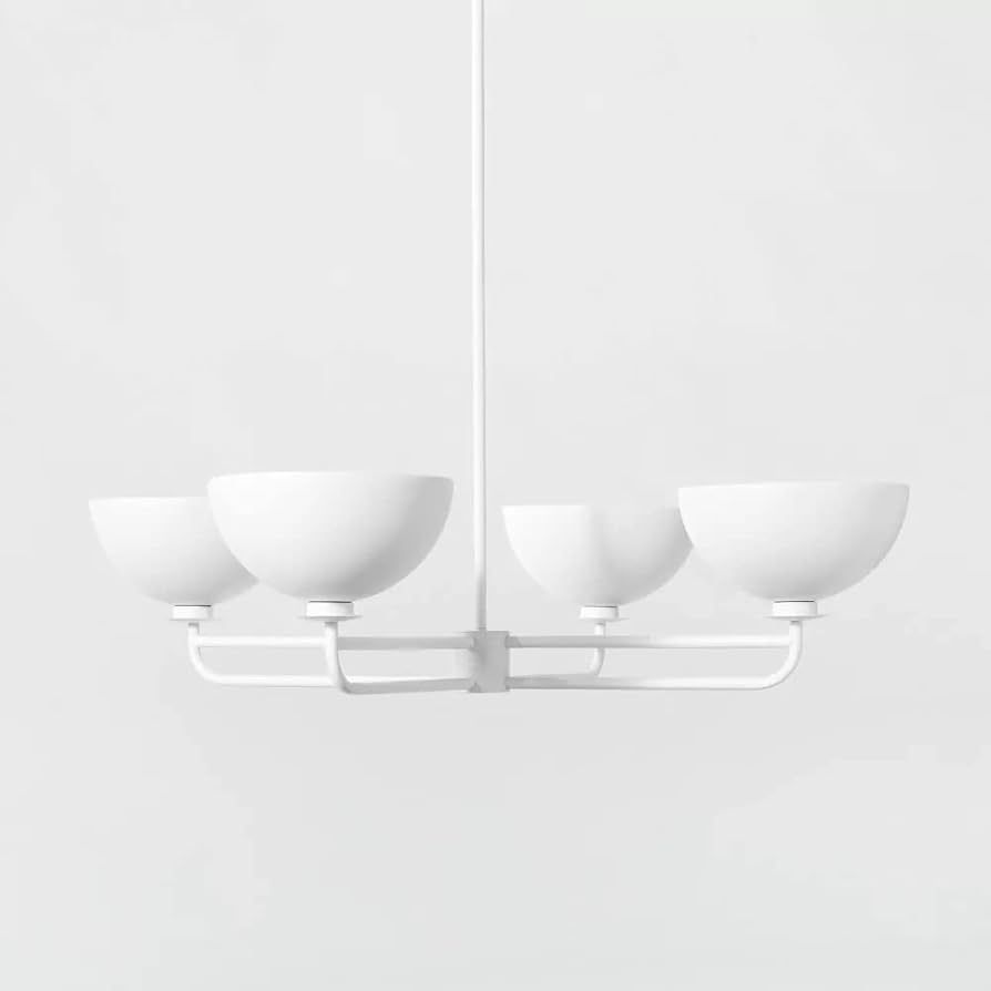 Dome Chandelier White - Designed Modern Ceiling Light for Dining Room Kitchen Bedroom (White) | Amazon (US)