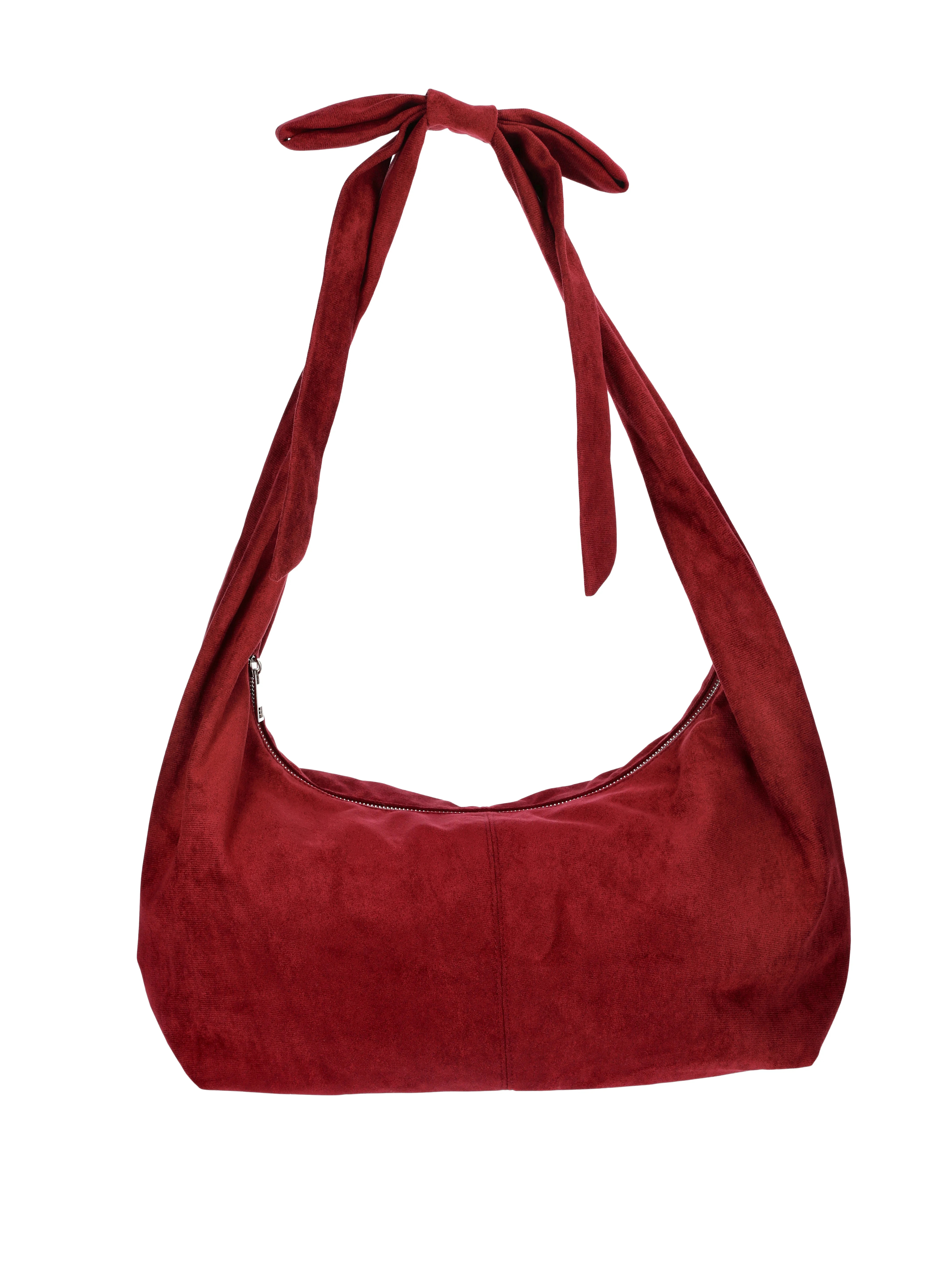 No Boundaries Women's Bow Hobo Bag, Wine | Walmart (US)