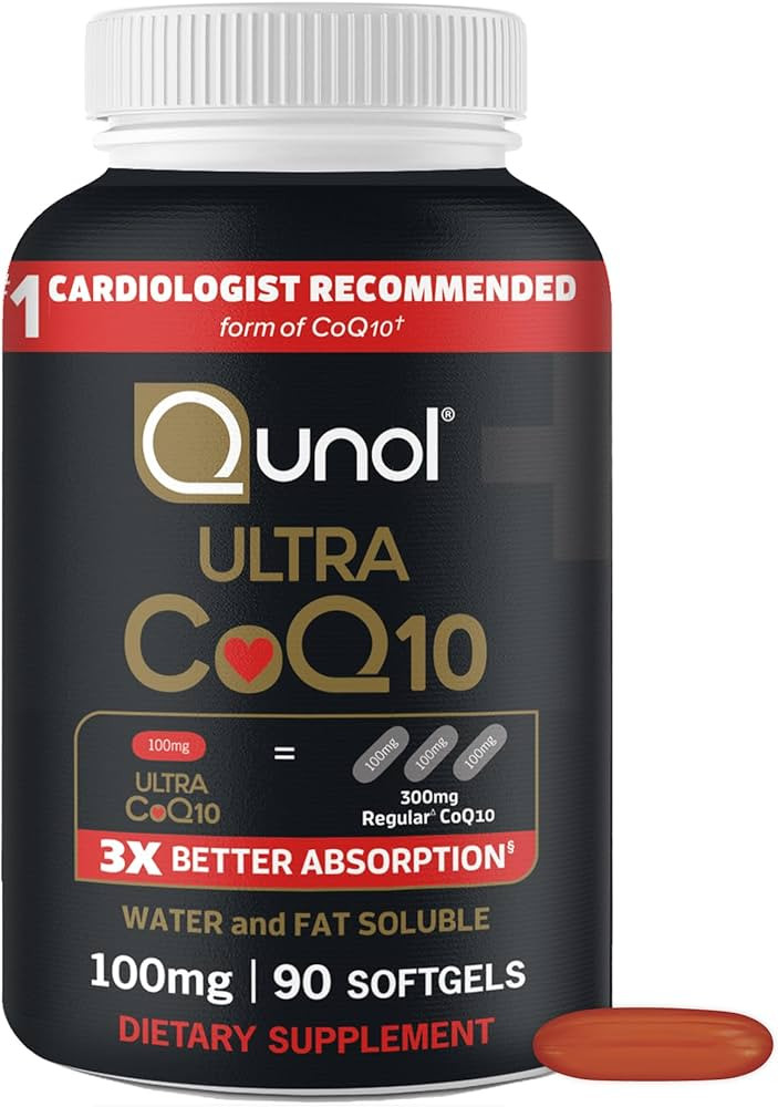 Qunol Ultra CoQ10 100mg Softgels- 3x Better Absorption, Antioxidant for Heart Health & Energy Pro... | Amazon (US)