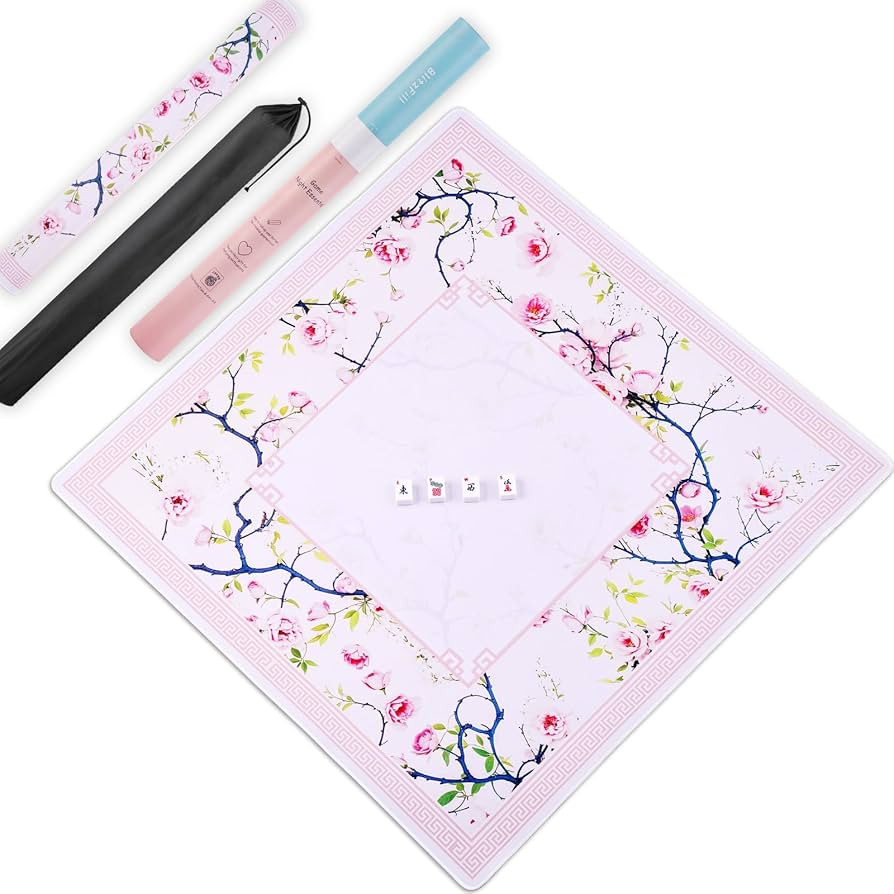 Mahjong Mat & Mah Jongg Mat for Table - Waterproof & Silent, 3mm Thick Non-Slip Game Pad with Uni... | Amazon (US)
