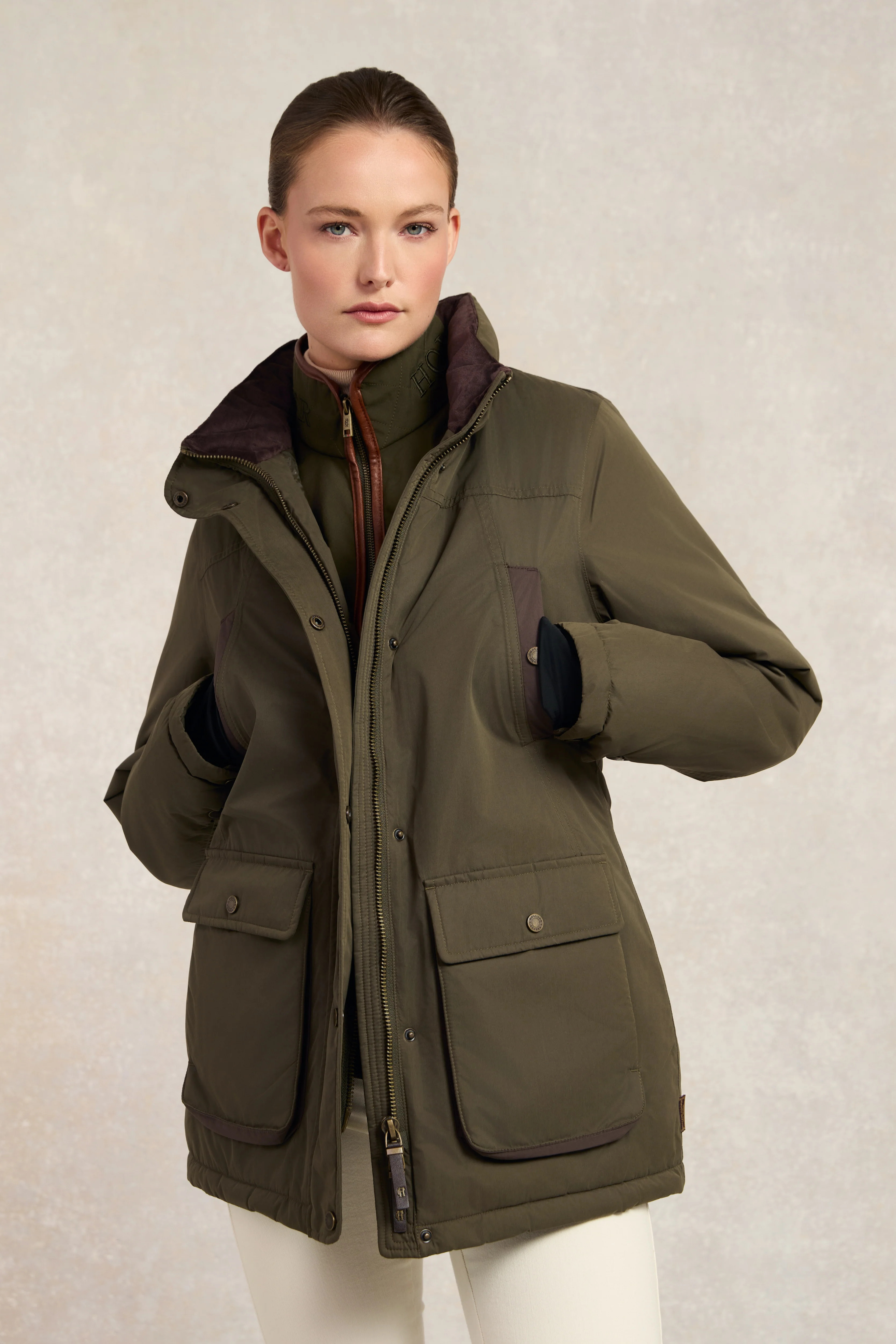 Stamford Country Coat (Khaki) | Holland Cooper
