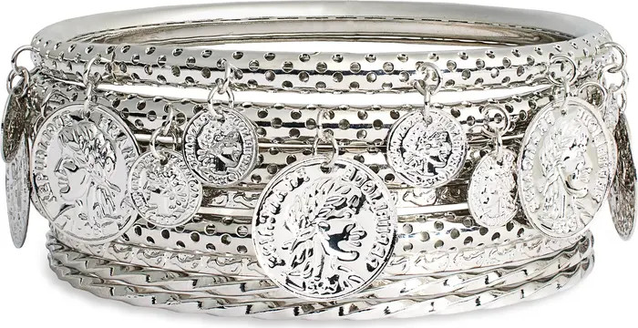 Set of 8 Assorted Bangle Bracelets | Nordstrom Rack