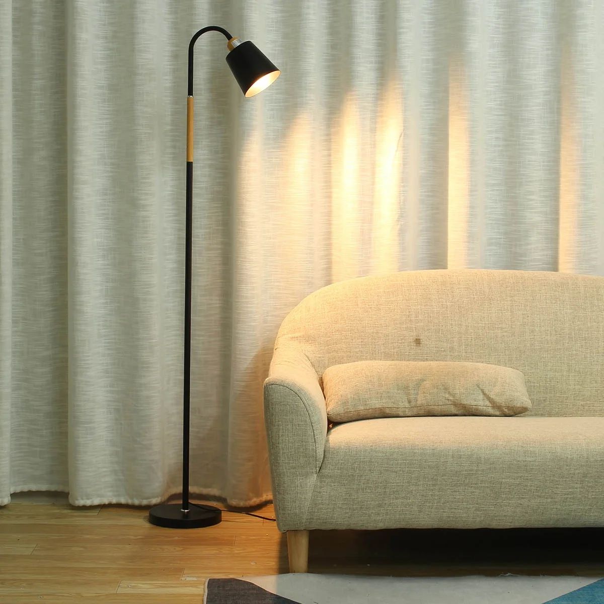 Stoneway Floor Lamp, Gooseneck Adjustable Touch Control Standing Lamp for Living Room Bedroom Off... | Walmart (US)