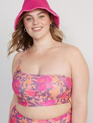 Printed Convertible Bandeau Bikini Swim Top for Women | Old Navy (US)