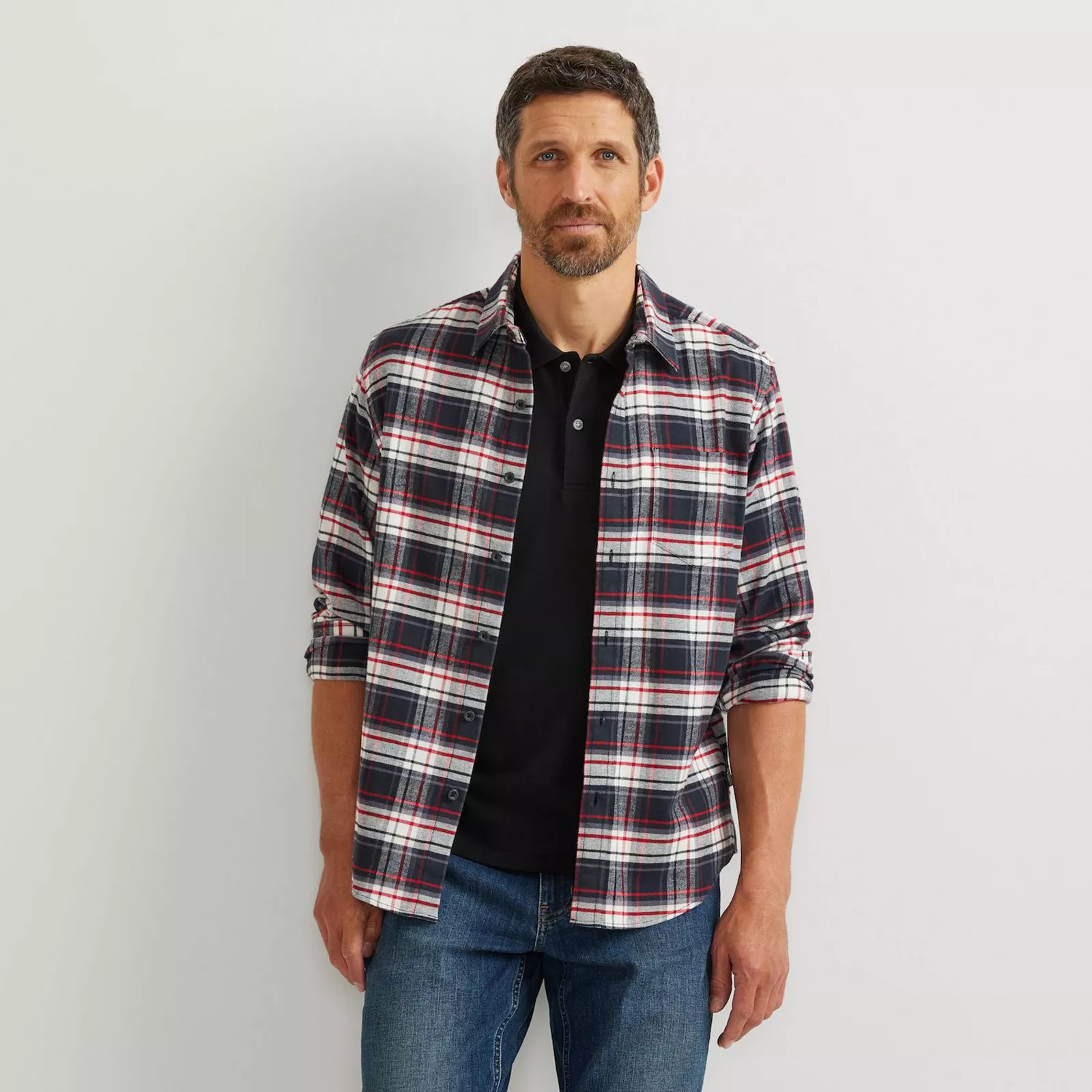 Men's Eddie Bauer Field Flannel 2.0 Button-Front Flex Shirt | Kohl's