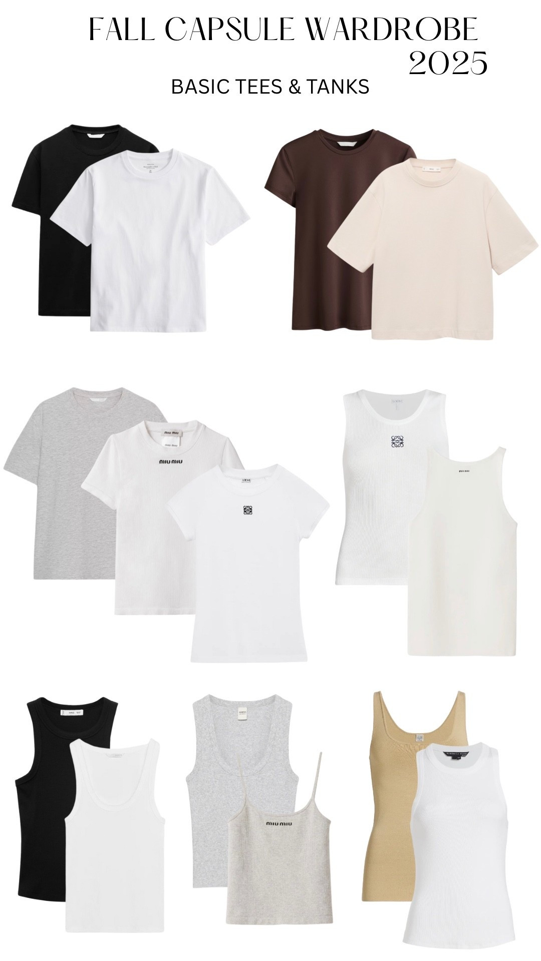 Shop basic tees and tanks for fall. From luxury designer to brands on the budget. Tees & tanks are a must-haves no matter the season! #tshirt #tanktop #fallcapsule #falloutfit

#LTKFindsUnder50 #LTKSeasonal #LTKFallSale