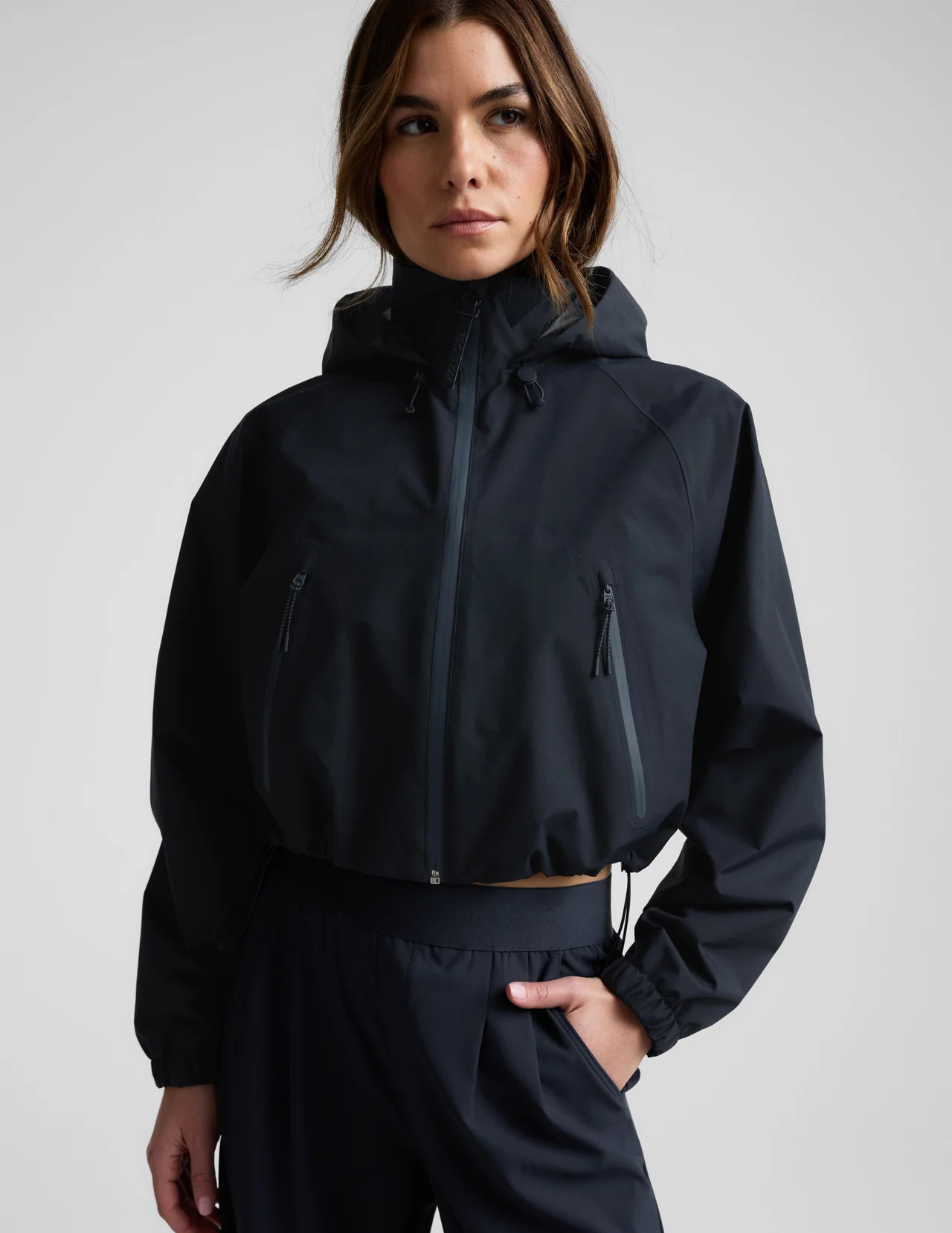 Rain Or Shine Adjustable Hooded Jacket | Beyond Yoga | Beyond Yoga