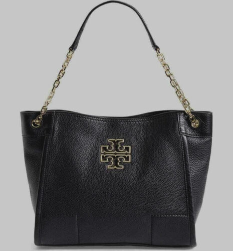 475 TORY BURCH Britten Slouchy Tote Handle Bag,Purse,Shoulder,Logo,Leather,NWT 190041170357 | eBa... | eBay US