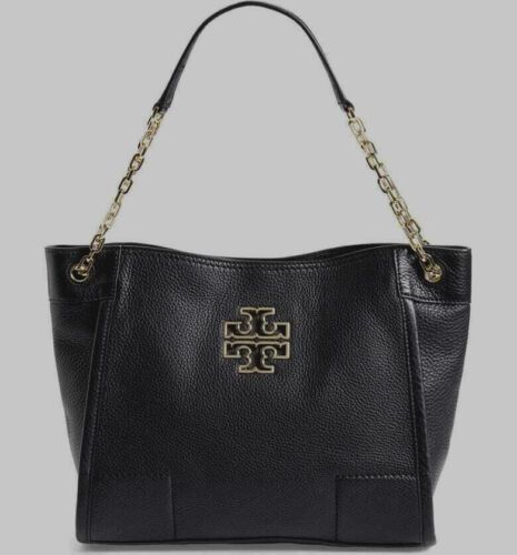 475 TORY BURCH Britten Slouchy Tote Handle Bag,Purse,Shoulder,Logo,Leather,NWT 190041170357 | eBa... | eBay US