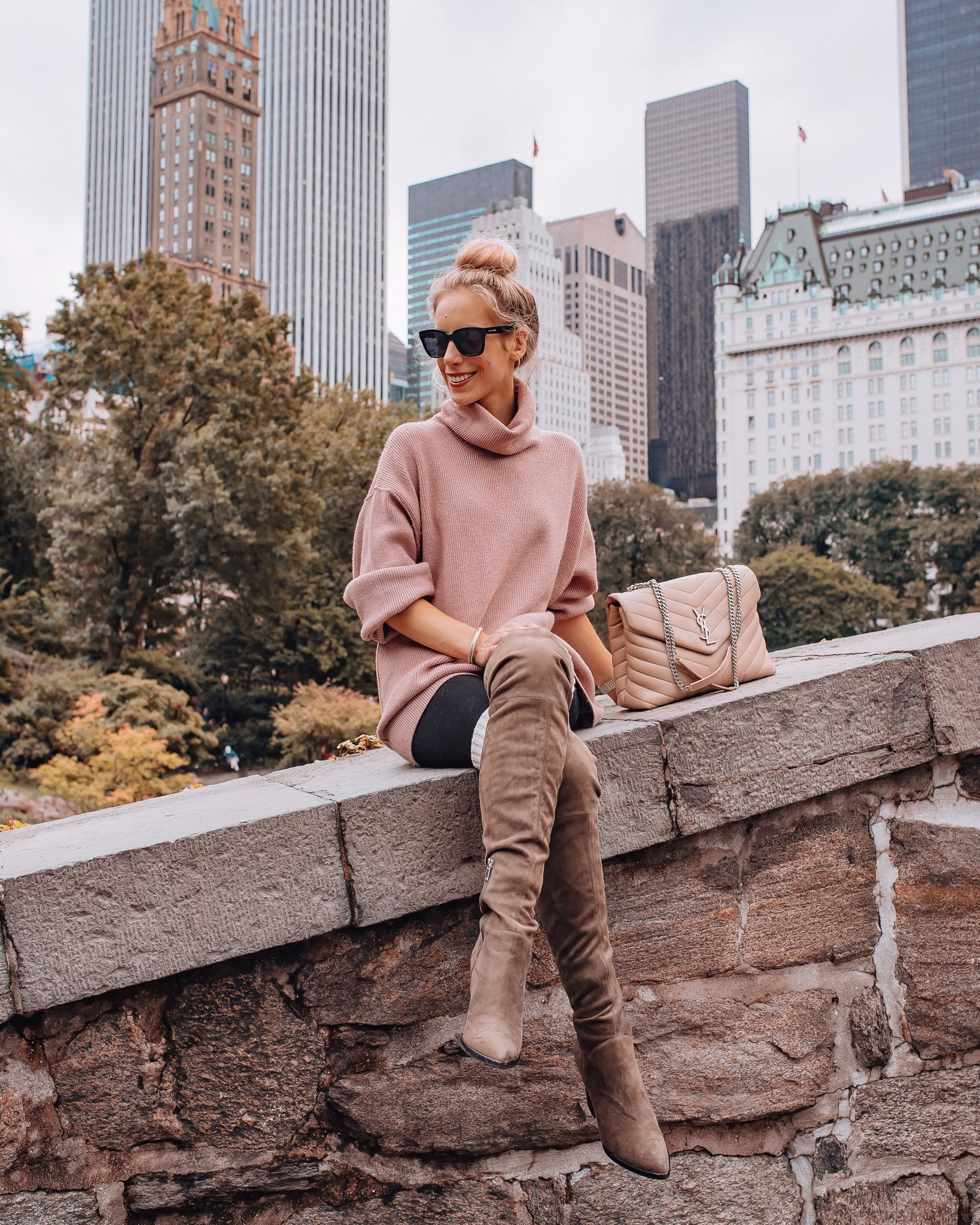 Fall outfit. Fall fashion. Fall style. Apple picking outfit. Pumpkin picking outfit. Casual fall outfit idea. Free people tunic sweater. Free people sweater. Turtleneck sweater. Over the knee boots. Tall boots. Suede boots  

#LTKSeasonal #LTKunder50 #LTKunder100