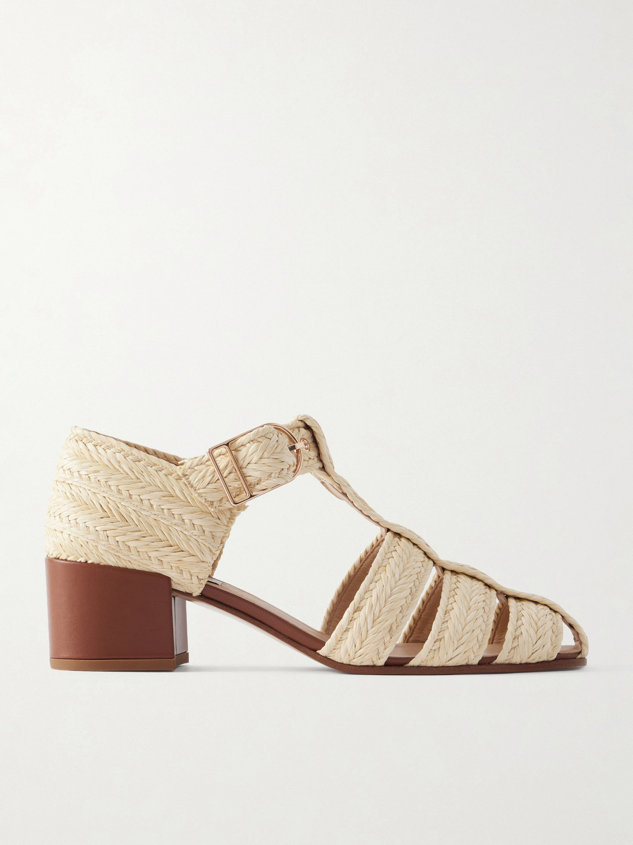 Gabriela Hearst - Lyle Raffia Sandals - Neutrals | NET-A-PORTER (US)