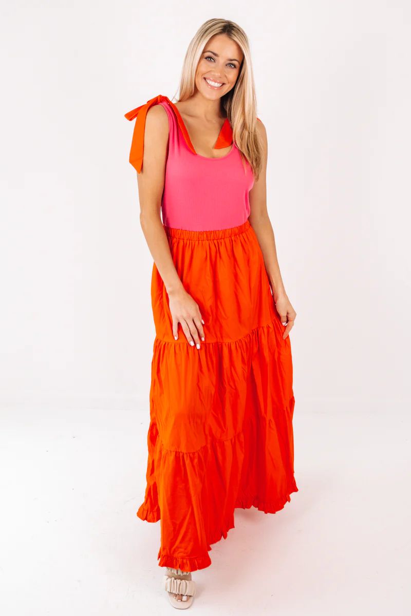 Sight Seeing Maxi Dress - Orange | The Impeccable Pig