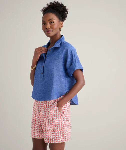 Linen Popover Untucked Ivy Shirt | UNTUCKit (US)
