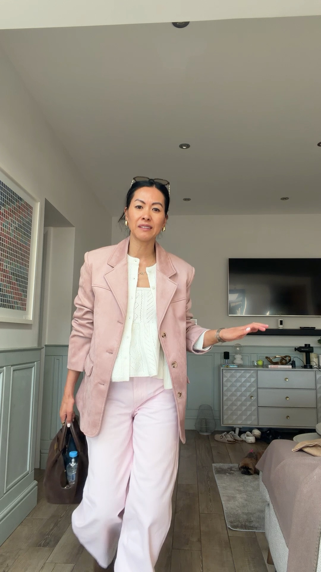 Outfit check for today 
Wearing Primark pink faux suede blazer size Small/10
Cream twin set cami and cardi both size small 
Pink jeans size 8
Zara boots
Demellier Midi New York 
Beaverbrooks jewels 

#LTKootd #LTKdayinmylife #LTKgrwm