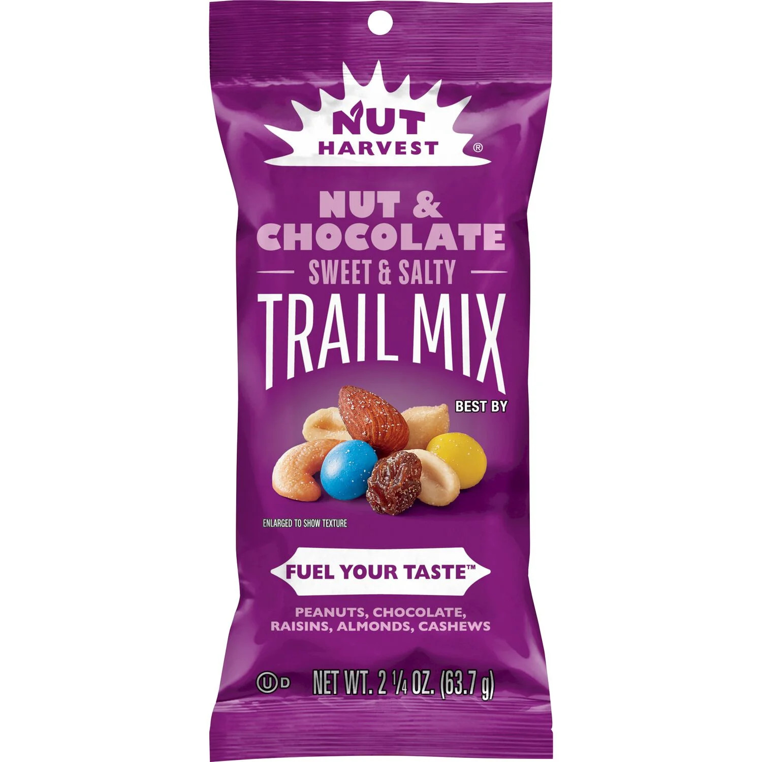 Nut Harvest Trail Mix Nut & Chocolate Sweet & Salty Flavor Snack Mix, 2.25 oz Bag Single Pack - W... | Walmart (US)