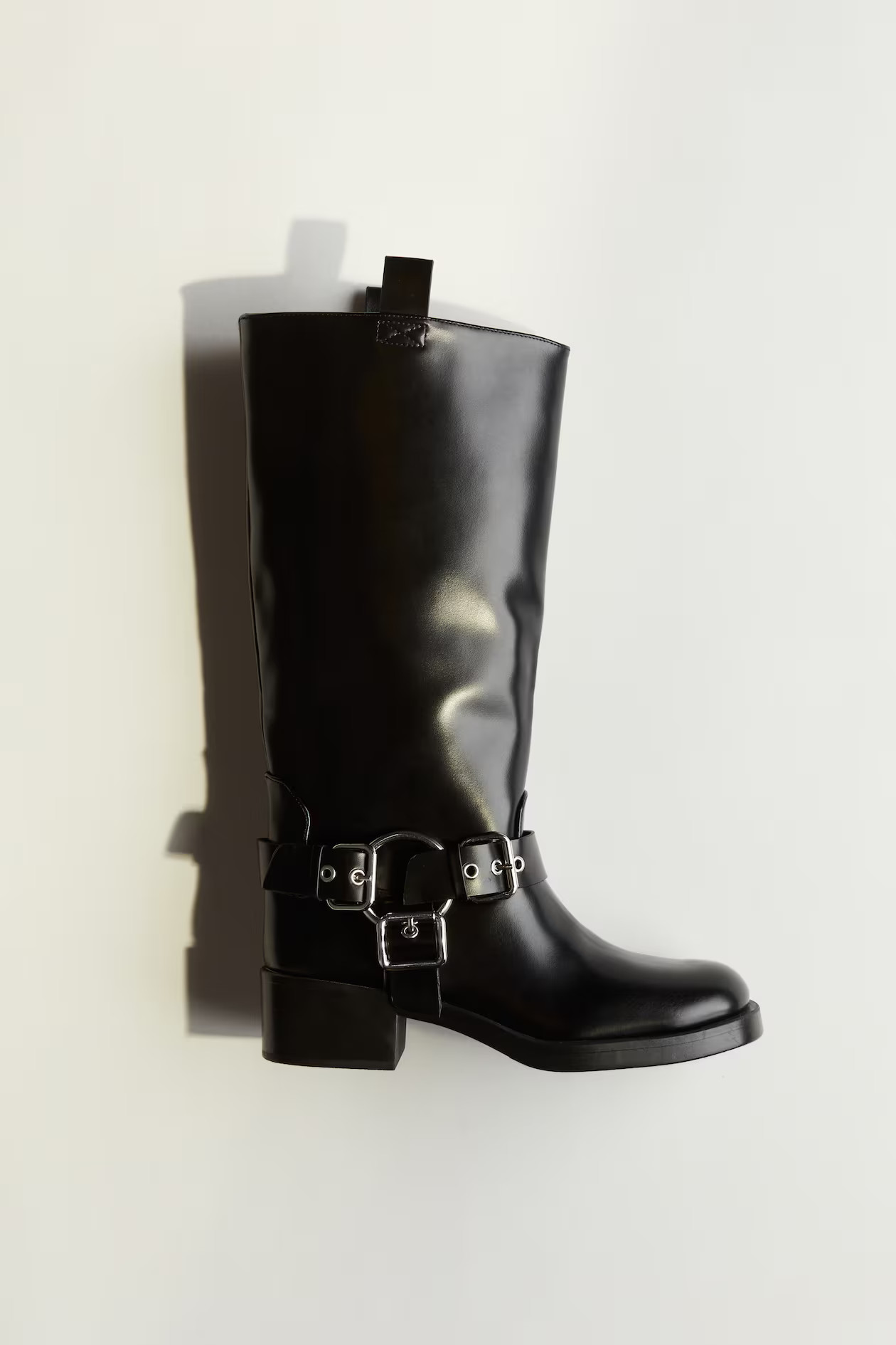 Kniehoge bikerboots - Zwart - DAMES | H&M NL | H&M (DE, AT, CH, NL, FI)