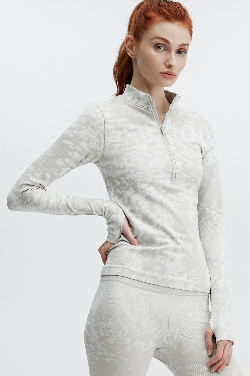 Mist Seamless Half-Zip Long-Sleeve | Fabletics - North America