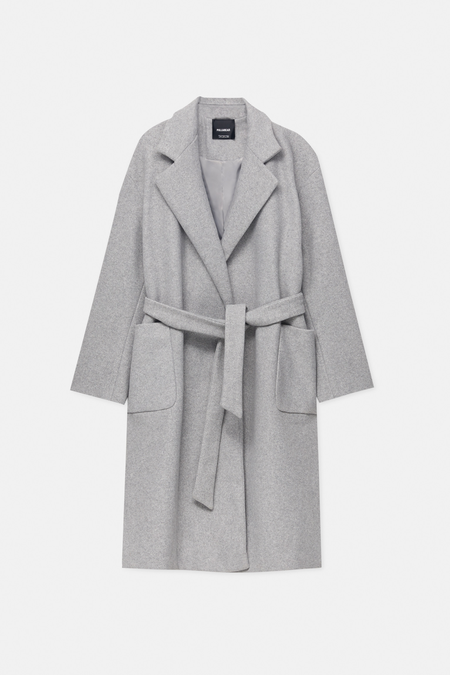 Manteau long avec ceinture | PULL and BEAR FR