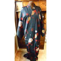 Antique Japanese Silk Kimono  Black Silk Kimono  Handmade Vintage Kimono  Japanese Art  Silk Robe Duster  Antique Robe  Wall Art | Etsy (US)