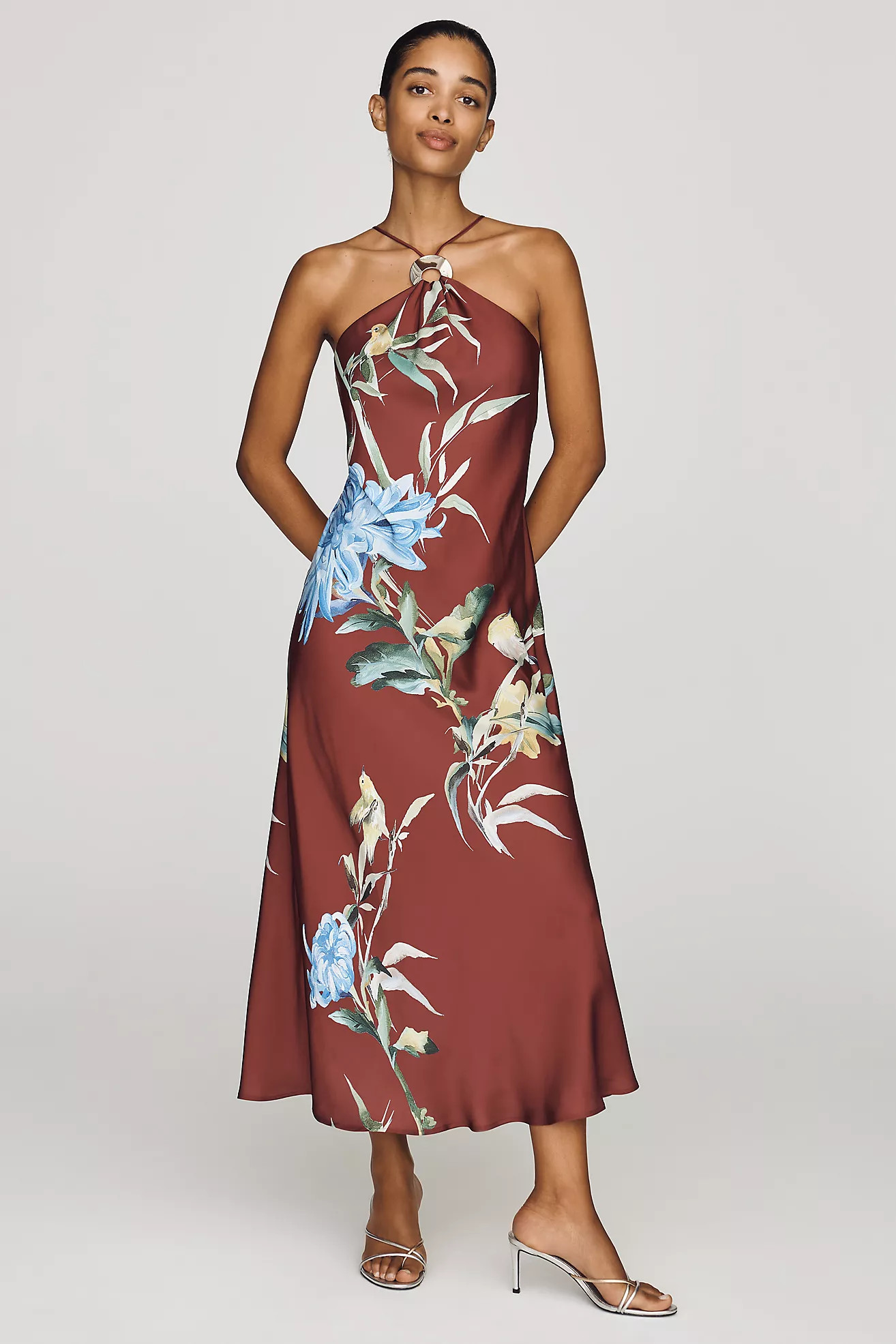 Veda Halter Slip Midi Dress | Anthropologie (US)