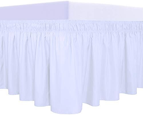 PureFit Wrap Around Ruffled Bed Skirt with Adjustable Elastic Belt - 18 Inch Drop Easy to Put On,... | Amazon (US)