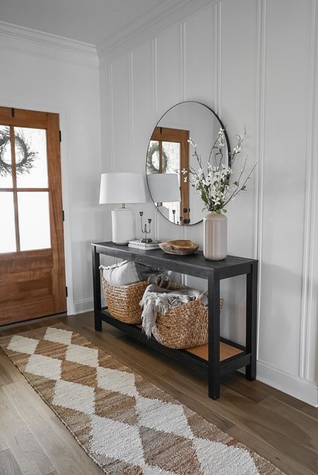 Spring entryway decor, spring home decor ideas, black entryway table, spring florals, hearth and hand spring florals, studio mcgee by target

#LTKSeasonal #LTKhome