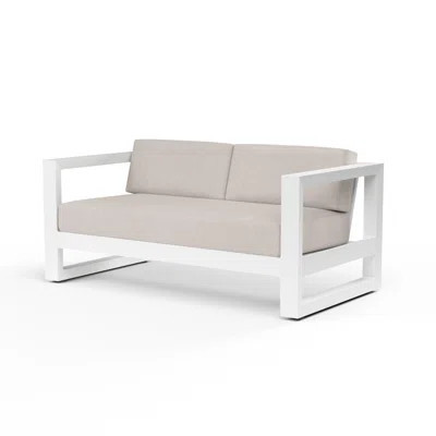 Camela 65'' Wide Outdoor Loveseat with Sunbrella Cushions | Wayfair North America