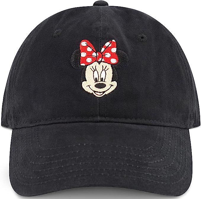 Concept One Disney's Minnie Mouse Washed Cotton Adjustable Baseball Cap with Curved Brim | Amazon (US)
