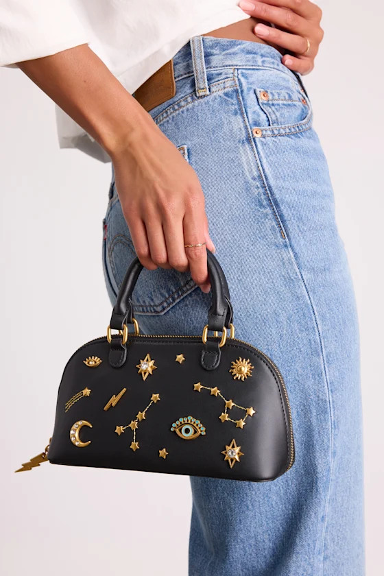 Celestial Black Embellished Crossbody Handbag | Lulus