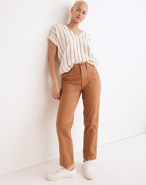 The Curvy Perfect Vintage Straight Workwear Pants | Madewell