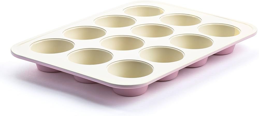 GreenLife Bakeware Healthy Ceramic Nonstick, 12 Cup Muffin and Cupcake Baking Pan, PFAS-Free, Pin... | Amazon (US)