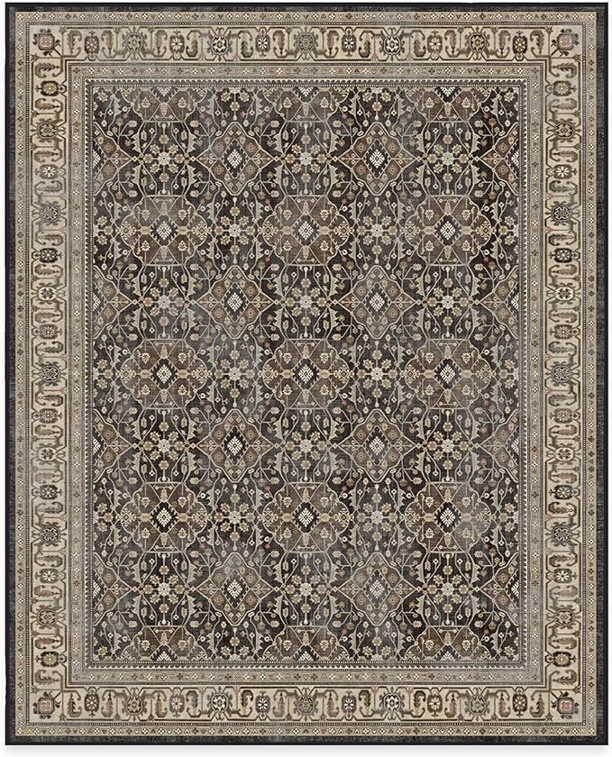 RUGGABLE Alessia Washable Rug - Perfect Vintage Area Rug for Living Room Bedroom Kitchen - Pet & ... | Amazon (US)