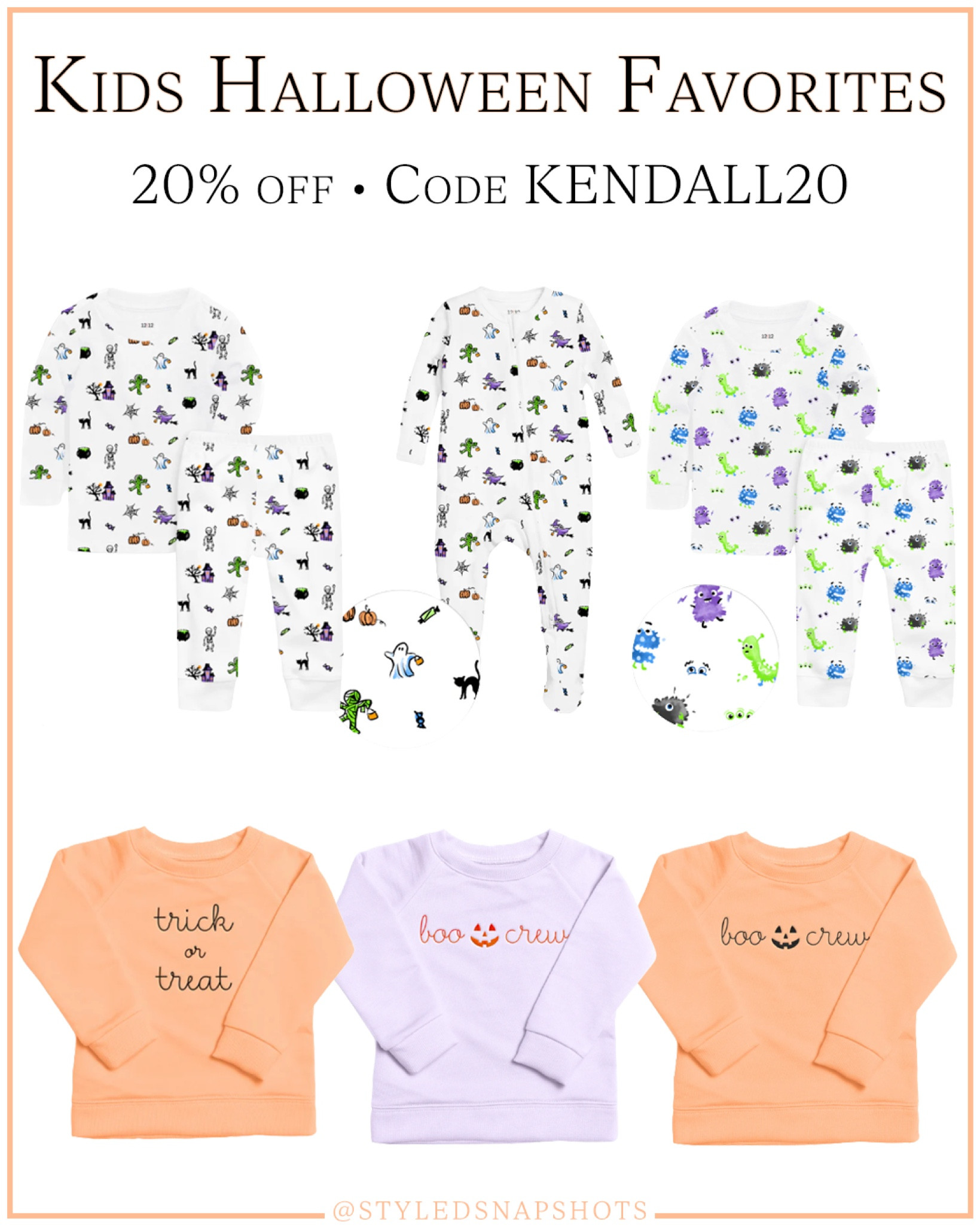 Kids Halloween pajamas :: kids Halloween sweater :: 20% off with code KENDALL20 

#LTKSeasonal #LTKkids