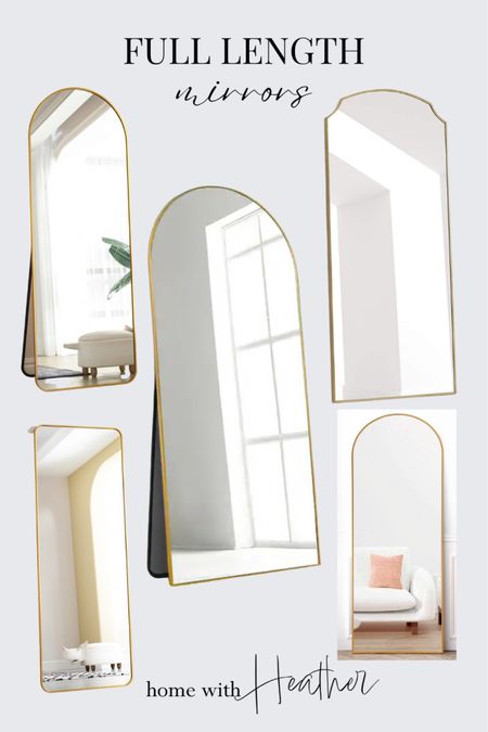 Full Length Mirrors.

Mirrors, gold mirror, arched top mirror, floor mirror. Home Decor Finds.

#LTKFind #LTKstyletip #LTKhome