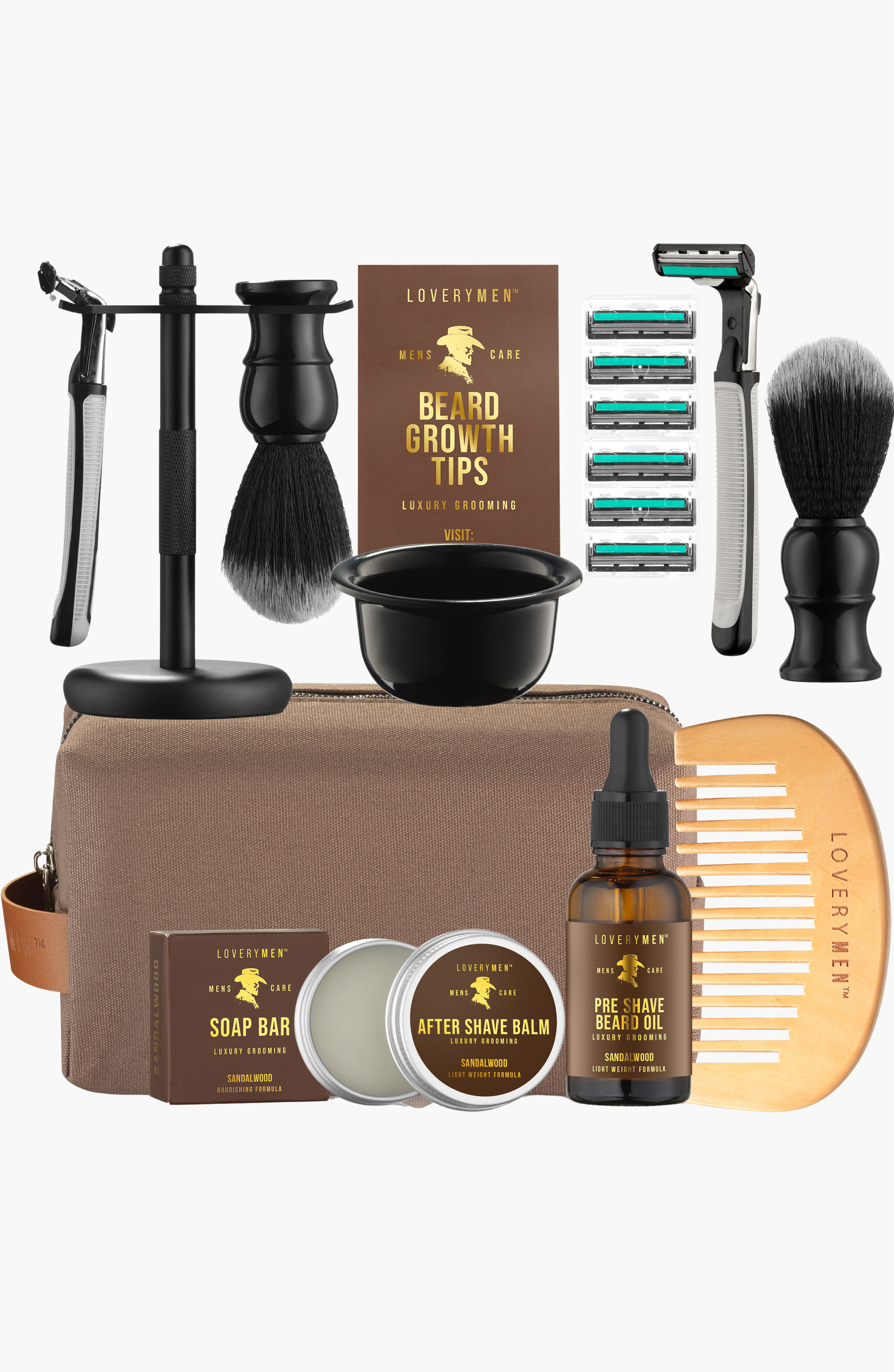 Ultimate Beard Shaving Kit wrapped in a Luxury Leather Bag | Nordstrom