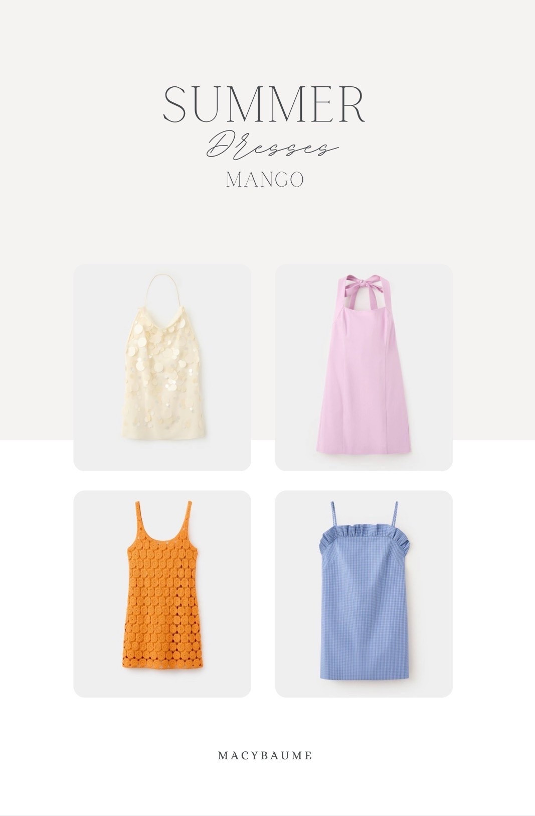 Summer Dresses - Mango

#LTKselfcare #LTKBeauty #LTKootd