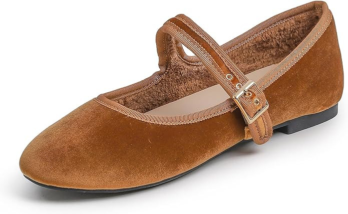 FEVERSOLE Women's Soft Cushion Extra Padded Comfort Round Toe Mary Jane Metal Buckle Fashion Ball... | Amazon (US)