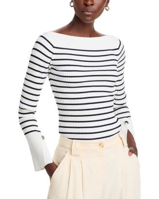 Anya Striped Boat Neck Top | Bloomingdale's (US)