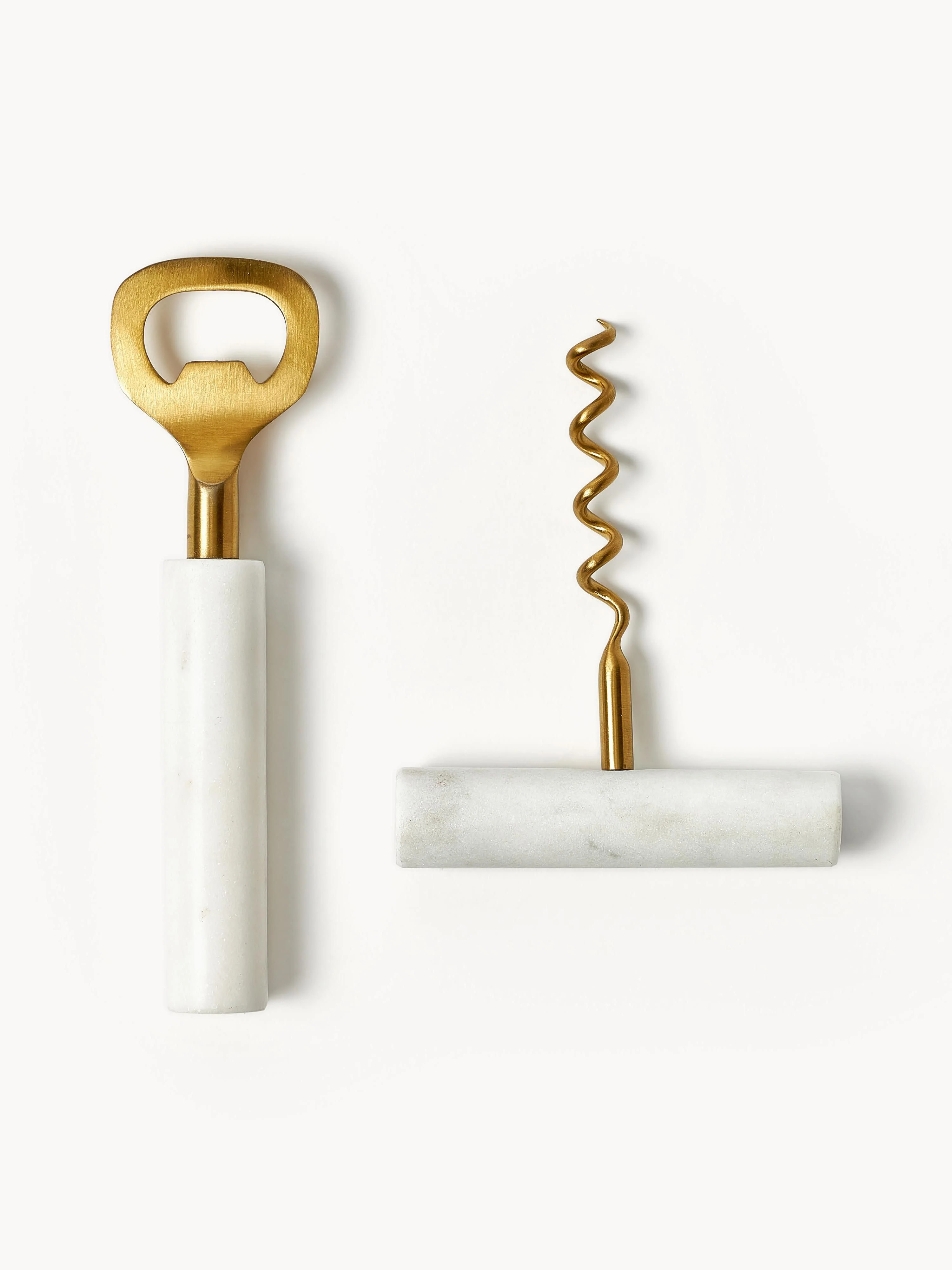 Flaschenöffner Agata mit Marmor-Griff, 2er-Set | Westwing EU