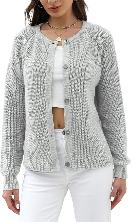 ZAFUL Women's 2025 Spring Fall Cropped Cardigan Lightweight Long Sleeve Knit Outerwear Daily Offi... | Amazon (US)