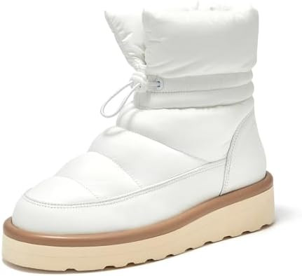 BEAU TODAY Snow Boots for Women, Platform Anti-Slip Winter Ankle Booties,Comfort Wool Round Toe W... | Amazon (US)