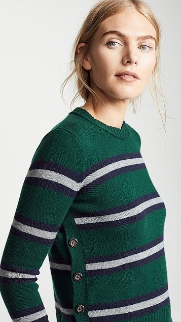 Breton Stripe Side Button Sweater | Shopbop