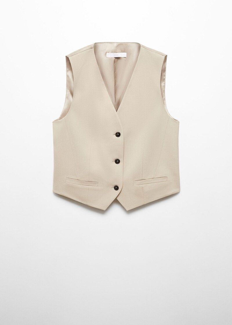 Suit vest with buttons -  Women | Mango USA | MANGO (US)