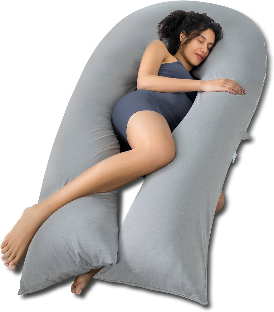QUEEN ROSE Extra Long U Shaped Body Pillow, Cooling Pregnancy Pillows for Sleeping, 65 Inch Full ... | Amazon (US)
