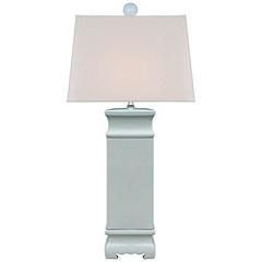 Ari Palladian Blue Porcelain Square Table Lamp | Lamps Plus