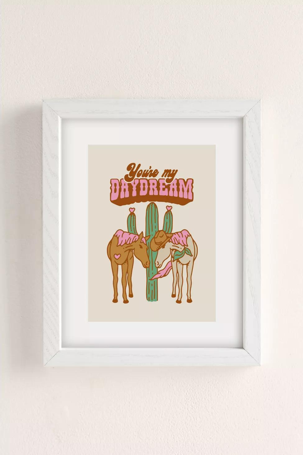 Kira Cyan Cowboy Love Art Print | Urban Outfitters (US and RoW)
