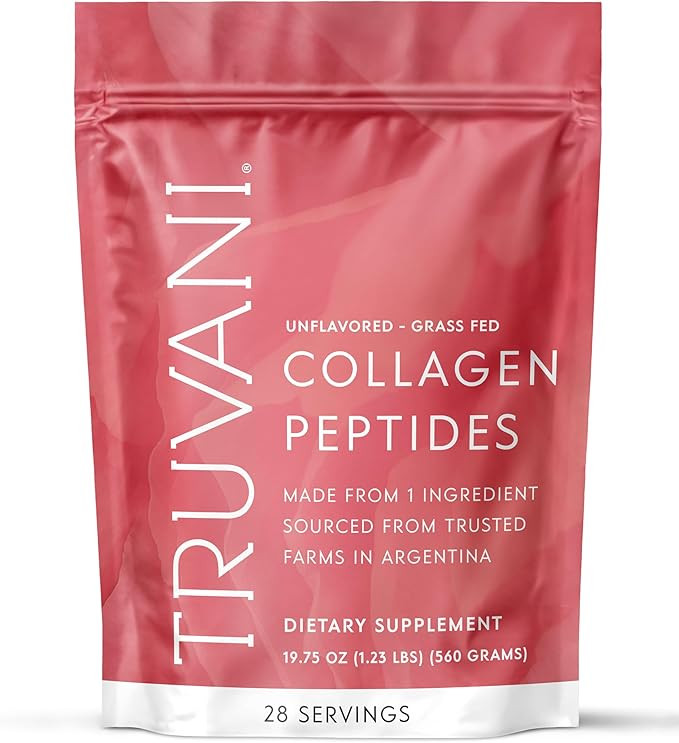 Truvani Hydrolyzed Collagen Peptides | Unflavored | 28 Servings | 20g Grass-Fed Collagen Protein ... | Amazon (US)