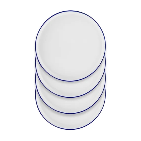 Mainstays Blue Rim Stoneware Dinner Plate | Walmart (US)