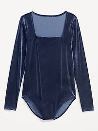 Square-Neck Velvet Bodysuit for Women | Old Navy (US)