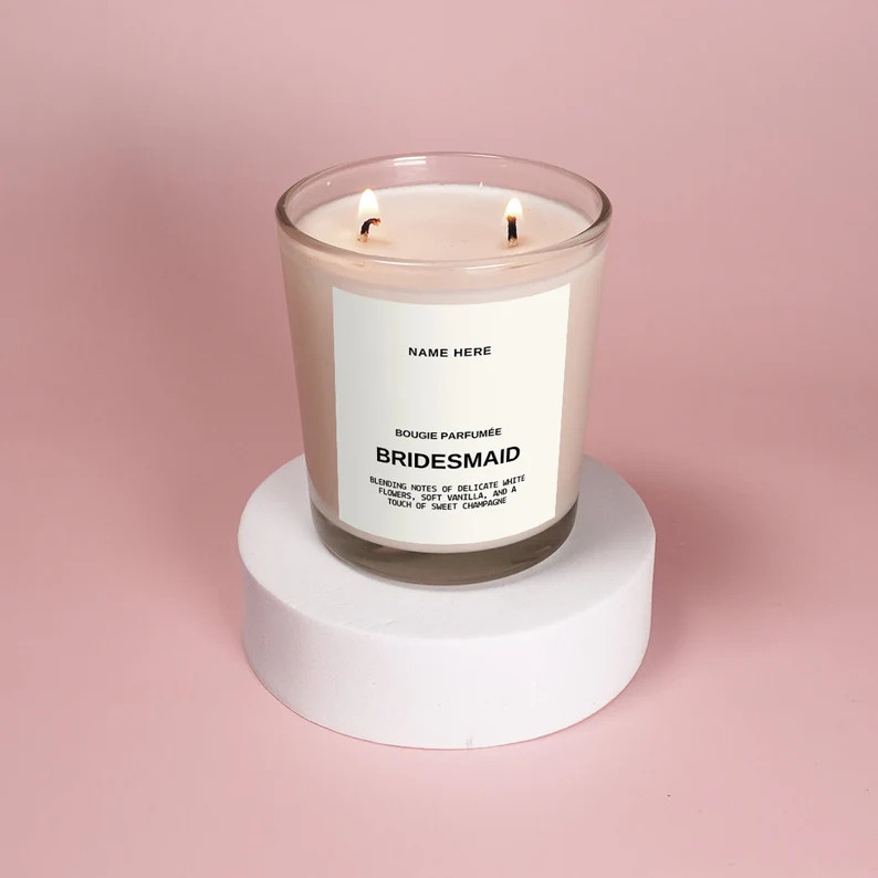 Custom Bridesmaid Candle Maid of Honor Candle Bridesmaid Proposal - Etsy | Etsy (US)